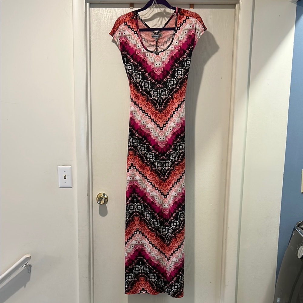 Bailey Blue Chevron Maxi Dress
